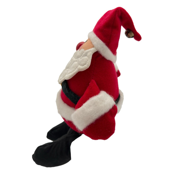 Plush Santa On A Shelf Bean Bag Hallmark Vintage 1982 Christmas Holiday Mantle - Picture 3 of 8